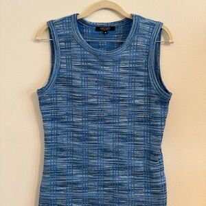 Karen Kane Textured Blue Tank Top
